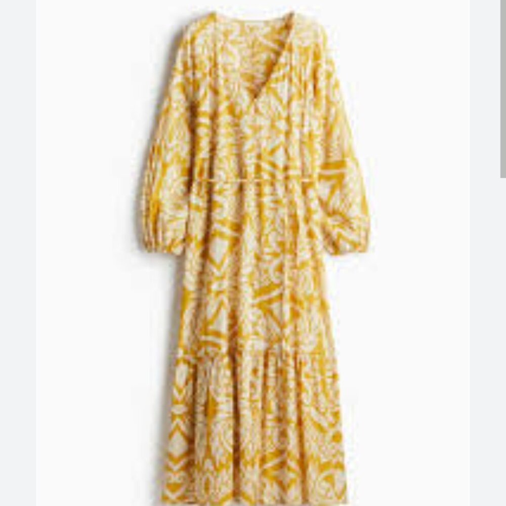 H&M Tie-belt Crepe Dress Size XL